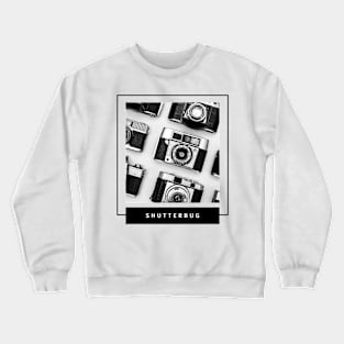 Shutterbug design with vintage cameras for photographers and camera enthusiasts Crewneck Sweatshirt